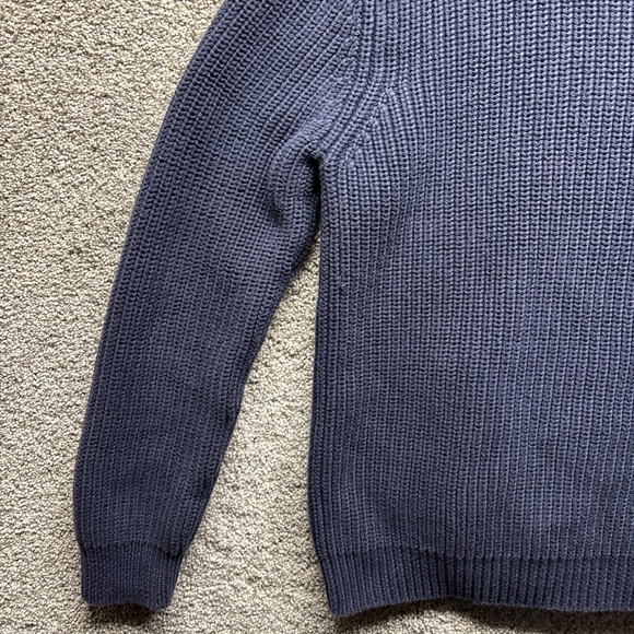 ORVIS Double Breasted Cardigan Sweater Men's Large Cotton Navy Fisherman Grandpa - Picture 13 of 16